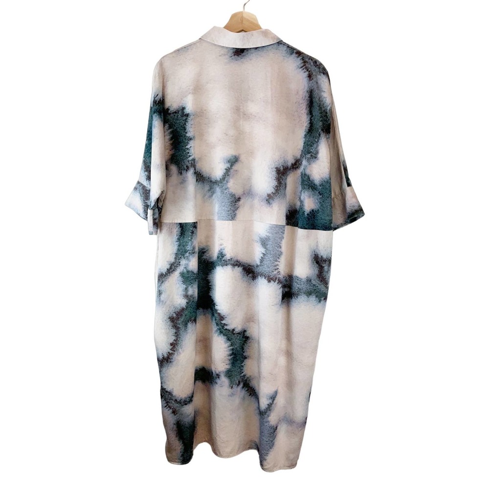 COS Oversized Tie Dye Button Up Midi Shirt Dress Womens Size Small - Picture 3 of 5